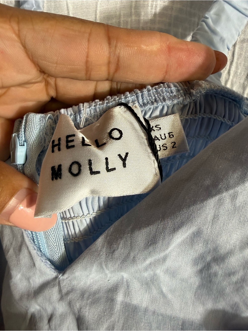 Hello Molly BENEATH THE BLUE MINI DRESS BLUE xs new with tags - Picture 8 of 15